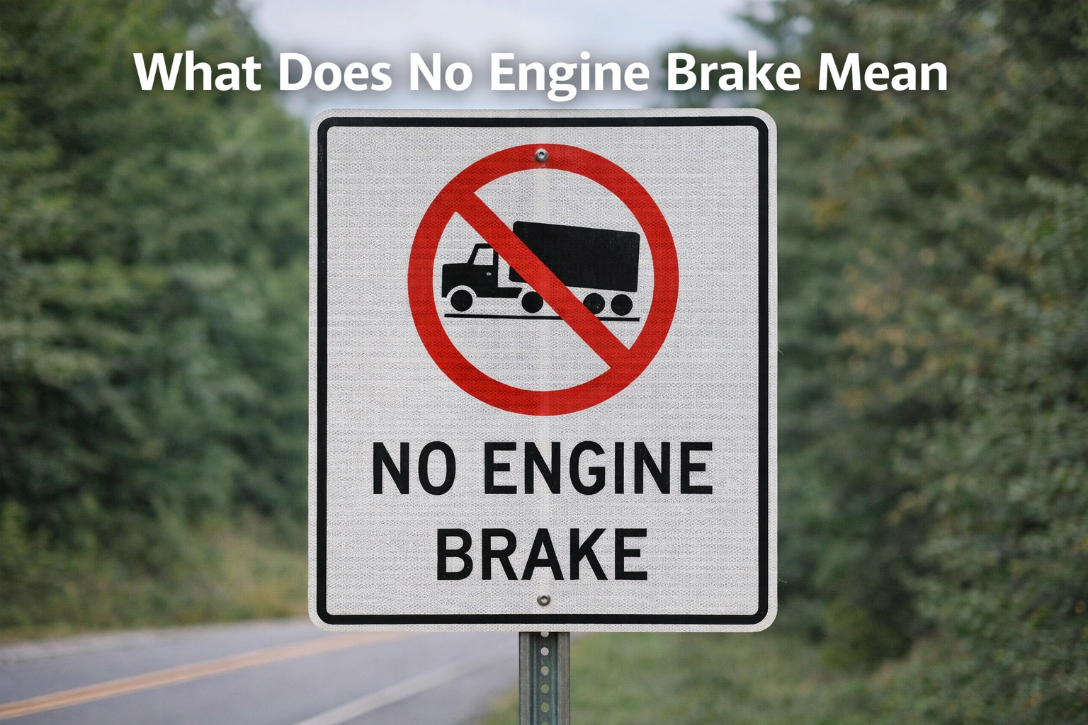 You are currently viewing What Does No Engine Brake Mean On The Road